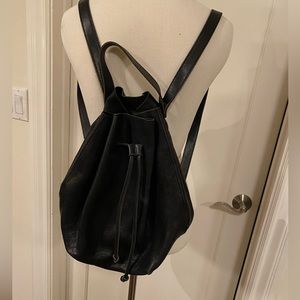 Madewell black leather backpack purse